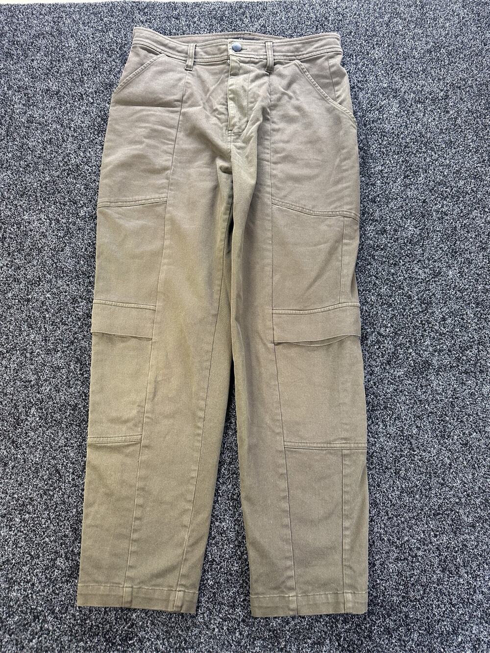 J Brand Women's Cargo Pants Utility Skinny Ankle Zip Khaki Tan Cotton Size 29